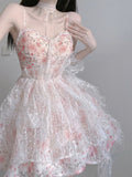Ball Gown Spaghetti Straps Lolita Dress Pink Birthday Dresses Birthday Outfits SD1180