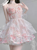 Ball Gown Spaghetti Straps Lolita Dress Pink Birthday Dresses Birthday Outfits SD1180