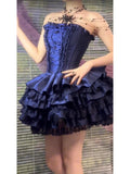 Ball Gown Strapless Blue Homecoming Dresses Lolita Dress Birthday Dress Birthday Outfits SD1188