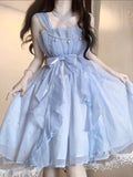 Ball Gown Square Neckline Short Blue Lolita Dresses Party Dress Birthday Outfits SD1206