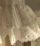 Sheath Strapless White Lace Vacation Dress Short Birthday Dresses SD122