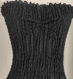 Sheath Strapless Black Lace Vacation Dress Short Birthday Dresses SD123