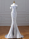 One-shoulder Evening Dress Slim Annual Show Host Dress Dinner Will Dress Prom Dresses SD1334