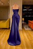 Sleeveless Spaghetti Strap Prom Dress Mermaid With Ruffles Prom Dresses SD1341
