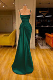 Sleeveless Spaghetti Strap Prom Dress Mermaid With Ruffles Prom Dresses SD1341