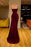 Sleeveless Spaghetti Strap Prom Dress Mermaid With Ruffles Prom Dresses SD1341