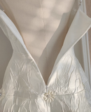 A line Spaghetti Straps White Pearls Women Dress Short Birthday Outfits SD134