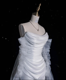 Mermaid Off The Shoulder White Wedding Dresses With Train Bridal Gowns SD1384