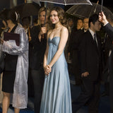 A-Line Sweetheart Blue Satin Long Prom Dresses Formal Evening Dress SD1390