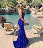 Mermaid Sweetheart Neckline Sequin Black Girl Red Evening Gown Prom Dresses SD1430