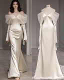 Mermaid Off The Shoulder Wedding Dresses With Train Bridal Gowns SD1475