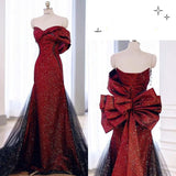 Mermaid Off The Shoulder Burgundy Long Party Dress Satin Prom Dresses SD1477