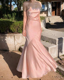 Satin Bodycon Mermaid Maxi Dress Prom Dresses Evening Dress SD1492