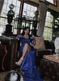 Sheath Royal Blue Long Prom Dresses Formal Graduation Party Dress Evening Dress SD1546