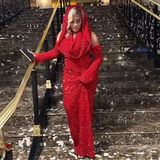 Mermaid V Neckline Burgundy Long Prom Dresses Party Dress SD1559