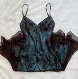 Mermaid Spaghetti Straps Floor Length Beads Evening Dress Prom Dresses SD1602