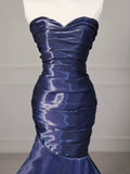 Mermaid Sweetheart Navy Blue Floor Length Evening Dress Prom Dresses SD1608