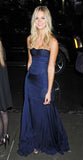 Mermaid Strapless Floor Length Navy Blue Evening Dress Prom Dresses SD1657
