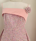 A line Spaghetti Straps Pink Vacation Dress Long Women Dresses SD167