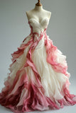 Ball Gown Sweetheart Pink Layers Evening Dress Prom Dresses SD1789