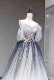 Ball Gown Off The Shoulder Tulle Party Dress Long Prom Dress Evening Dresses SD1791