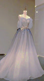 Ball Gown Off The Shoulder Tulle Party Dress Long Prom Dress Evening Dresses SD1791