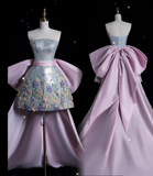 A Line Strapless Sequin Silver Short Evening Dress Prom Dresses SD1847