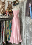 Fashion Mermaid Straps Floor Length Pink Lace Evening Dress Prom Dresses SD1876