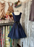 Fashion A Line Navy Blue Short Length Homecoing Birthday Dress Prom Dresses SD1882