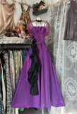Fashion A line Spaghetti Straps Grape Floor Length Evening Dress Prom Dresses SD1897