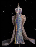 Mermaid Sequin Long Prom Dress Evening Dress Formal Dress SD1980