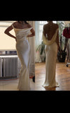 Mermaid Off The Shoulder Floor-length Satin Evening Dress Prom Dresses SD2041