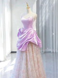 A-line Sweetheart Lilac Long Prom Dress Evening Dress Formal Dress SD2129