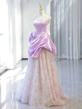 A-line Sweetheart Lilac Long Prom Dress Evening Dress Formal Dress SD2129