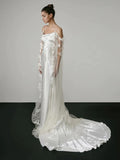 Mermaid Spaghetti Straps White Lace Wedding Dresses SD2139