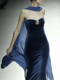 Mermaid Sweetheart Royal Blue Long Prom Dress Evening Dress Formal Dress SD2151