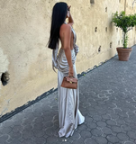 A line Halter Neckline Long Prom Dress Evening Dress Formal Dress SD2158