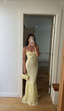 Mermaid Sweetheart Long Yellow Prom Dress Evening Dress Formal Dress SD2160