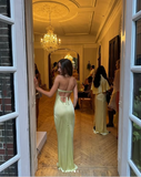 Mermaid Sweetheart Long Yellow Prom Dress Evening Dress Formal Dress SD2165