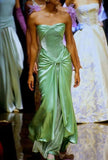 Mermaid Sweetheart Neckline Green Satin Long Prom Dress Evening Dress Formal Dress SD2172