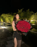 Mermaid Sweetheart Sequin Black Slit Prom Dresses Long Party Dress SD2240