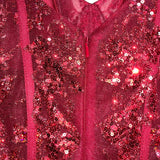 Mermaid Spaghetti Straps Burgundy Lace Prom Dresses Long Party Dress SD2287