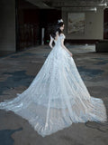 Mermaid Off The Shoulder Tulle Silver Beads Long Prom Dresses Formal Evening Dress SD2311