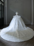 Ball Gown Sweetheart Sequin White Wedding Dresses Brides Dress SD2340 HZ0628