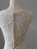 Mermaid V Neckline White Lace Wedding Dresses Bridal Dress SD2347