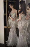 Mermaid Sequin Long Prom Dresses Sequin Party Dress SD2362