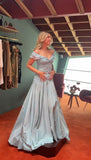 Mermaid Off The Shoulder Light Sky Blue Evening Dress Prom Dresses SD2387