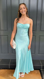 Light Blue Bodycon Evening Party Dress Prom Dresses SD2463