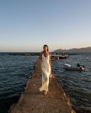 Mermaid Spaghetti Straps Long Yellow Party Dresses Prom Dresses SD2464