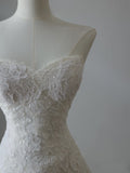 A Line Sweetheart Lace Tulle White Wedding Dresses Brides Dress SD2472